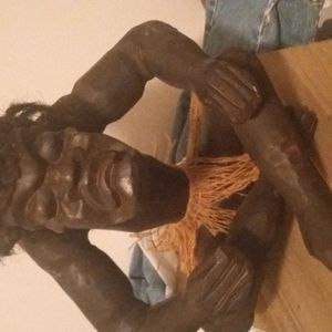 Hand carved African tribesman